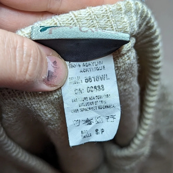 Vintage Penman's Oatmeal Cream Tan Button Down Knit Cardigan Woman Small - Picture 9 of 9